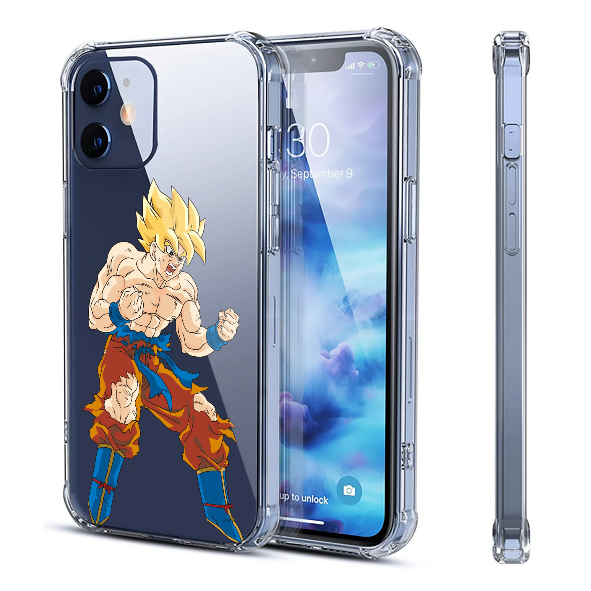 （画像用） ドラゴンボール 孫悟空（そん ごくう）Son Goku カカロット DRAGON BALL Kakarotto 【iPhone 12シリーズ対応】透明スマホケース（クリアソフトケース）